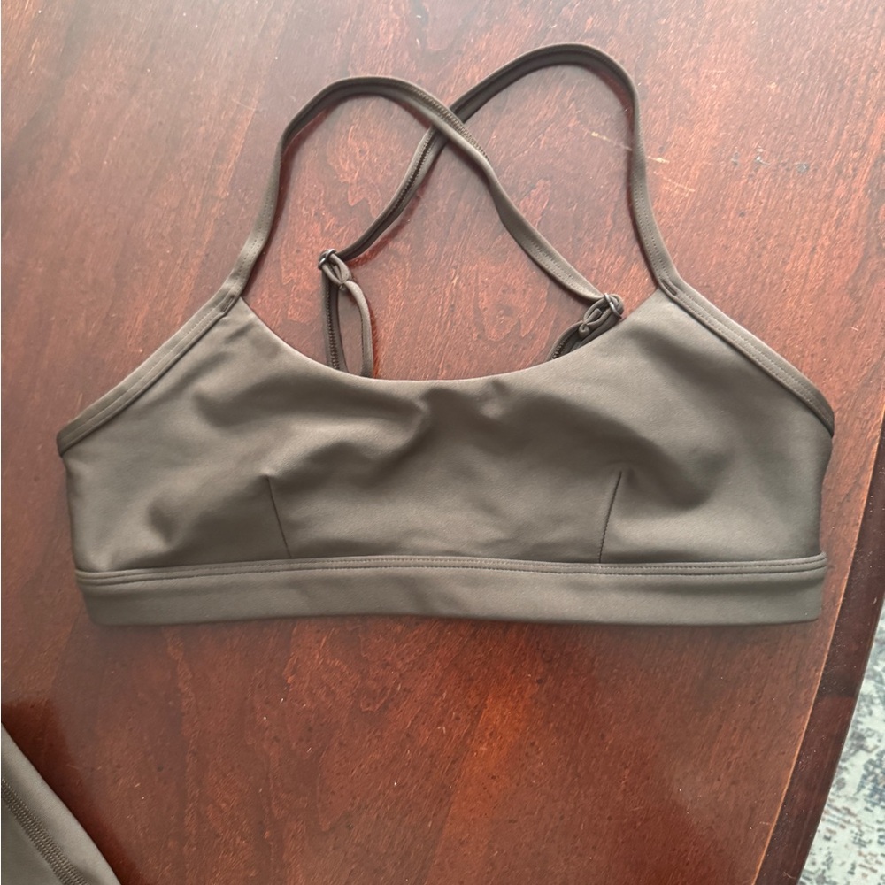ALO Yoga Chocolate Brown Sports Bra